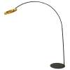 Zlato-černá kovová stojací lampa Angel Cerdá No. 8097, 217 cm