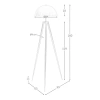 Zlato-černá kovová stojací lampa Angel Cerdá No. 8100, 160 cm