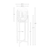 Kouřově šedá skleněná stojací lampa Angel Cerdá No. 8087, 140 cm