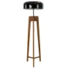 Ořechová stojací lampa Angel Cerdá No. 8110, 152 cm