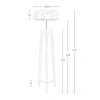 Ořechová stojací lampa Angel Cerdá No. 8110, 152 cm