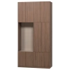 Dřevěná skříň Build 215 x 108 cm s tmavým dubovým dekorem