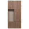 Dřevěná skříň Build 215 x 108 cm s tmavým dubovým dekorem