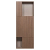 Dřevěná skříň Build 215 x 80 cm s tmavým dubovým dekorem