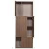 Dřevěná skříň Build 215 x 80 cm s tmavým dubovým dekorem