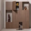 Dřevěná skříň Build 215 x 80 cm s tmavým dubovým dekorem -fv-interier-25