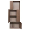 Dřevěná skříň Build 215 x 80 cm s tmavým dubovým dekorem