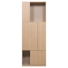 Dřevěná skříň Build 215 x 80 cm s dubovým dekorem