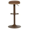 Hnědá čalouněná barová židle Mevo 60-82 cm