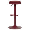 Tmavě červená čalouněná barová židle Mevo 60-82 cm