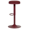 Tmavě červená čalouněná barová židle Mevo 60-82 cm