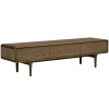 Hnědý dubový TV stolek Dawe 180 x 45 cm