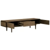 Hnědý dubový TV stolek Dawe 180 x 45 cm