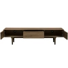 Hnědý dubový TV stolek Dawe 180 x 45 cm
