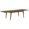 Hnědý dubový rozkládací jídelní stůl Dawe 240/340 x 100 cm