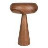 Hnědá dřevěná stolní lampa MOREL M 47 cm