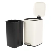 Bílý pedálový odpadkový koš MARK MEDIUM 20 l