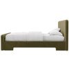Zelená sametová dvoulůžková postel MICADONI Eda 180 x 200 cm