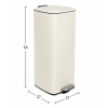 Bílý pedálový odpadkový koš MARK LARGE 30 l