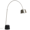 Stříbrno - černá stojací lampa Kave Home Arnolia 196 cm