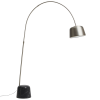Stříbrno - černá stojací lampa Kave Home Arnolia 196 cm