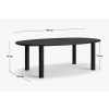 Černý dubový jídelní stůl Micadoni Izzie 180 x 100 cm -fv-interier-25