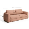 Terakotová třímístná rozkládací pohovka Kave Home Vera 240 cm