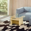 Žlutý lakovaný konferenční stolek Tovo 85 cm se skleněnou deskou -fv-interier-25