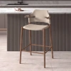 Béžová barová židle No. 4253, 75 cm z regenerované kůže -fv-interier-25