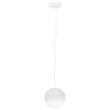 Bílé skleněné závěsné LED světlo Nova Luce Bolita 20 cm