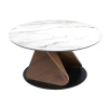 Bílý porcelánový konferenční stolek Angel Cerdá No. 2174, ⌀80 cm