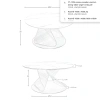 Bílý porcelánový konferenční stolek Angel Cerdá No. 2174, ⌀80 cm
