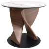 Bílý porcelánový odkládací stolek Angel Cerdá No. 2175, ⌀50 cm