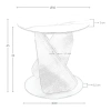 Bílý porcelánový odkládací stolek Angel Cerdá No. 2175, ⌀50 cm