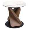 Bílý porcelánový odkládací stolek Angel Cerdá No. 2175, ⌀50 cm