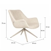 Béžové otočné lounge křeslo DOULTON