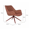 Červené čalouněné otočné lounge křeslo DOULTON