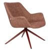 Červené čalouněné otočné lounge křeslo DOULTON