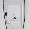 Černé závěsné zrcadlo s LED osvětlením Nova Luce Sinia 135 x 65 cm -fv-interier-25