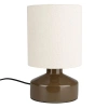 Zelenohnědá keramická stolní lampa NOOK 28 cm