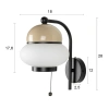 Béžové kovové nástěnné světlo BUMBLE 28 cm