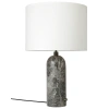 Šedá mramorová stolní lampa Gubi Gravity 49 cm s bílým stínidlem