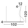 Skleněné závěsné LED světlo Nova Luce Eliot 102 cm