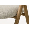 Krémová bouclé jídelní židle Unique Furniture Frances s dubovým dekorem -fv-interier-25