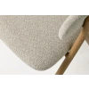 Krémová bouclé jídelní židle Unique Furniture Frances s dubovým dekorem -fv-interier-25