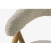 Krémová bouclé jídelní židle Unique Furniture Frances s dubovým dekorem -fv-interier-25