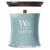 Malá vonná svíčka WoodWick, Cedarwood & Ocean Moss