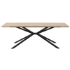Černý jídelní stůl Unique Furniture Cesura 200 x 100 cm s dubovým dekorem