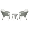 Set dvou světle šedých zahradních křesel a stolku Unique Furniture Bistro