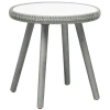 Set dvou světle šedých zahradních křesel a stolku Unique Furniture Bistro